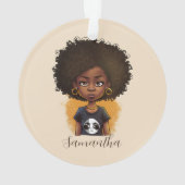 Simple Afro Woman Ornament (Rückseite)