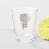 Simple Afro Woman Schnapsglas (Rückseite)
