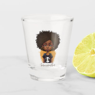 Simple Afro Woman Schnapsglas