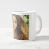 Simple and Chic Personalized Photo Jumbo-Tasse (Vorderseite Rechts)