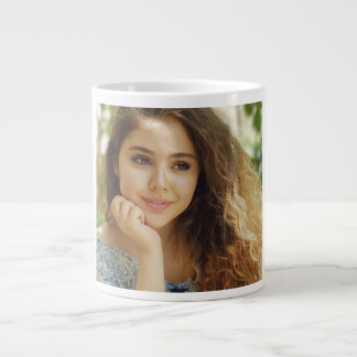 Simple and Chic Personalized Photo Jumbo-Tasse