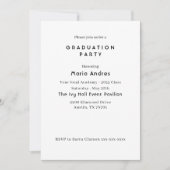 Simple and Chic Typography Graduation Party Einladung (Vorderseite)