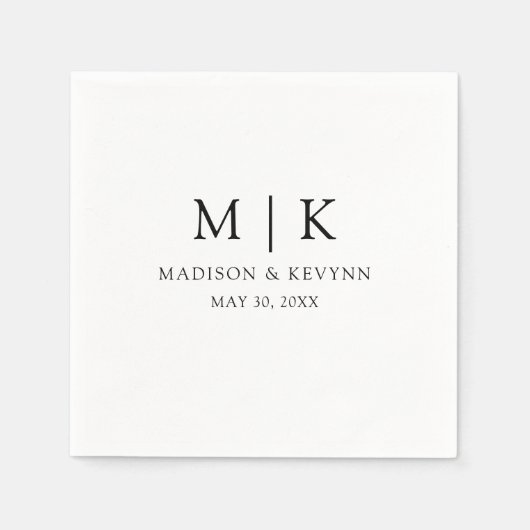 Simple and Chic | Wedding Napkins Serviette (Vorderseite)