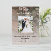 Simple and Class Weeding Invitation  Einladung (Stehend Vorderseite)