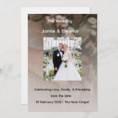 Simple and Class Weeding Invitation Einladung (Vorne/Hinten)