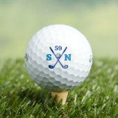 Simple and Cool Classic Blue Golfers Logo Golfball (Insitu T-Shirt)