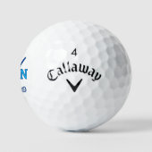 Simple and Cool Classic Blue Golfers Logo Golfball (Logo)
