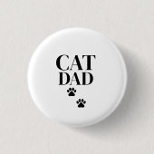 Simple and Cute Cat Dad Button (Vorderseite)