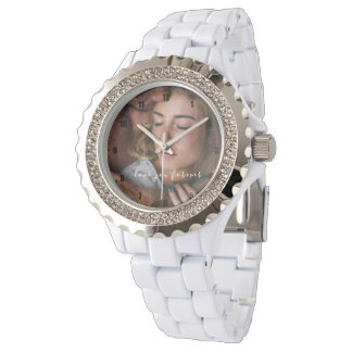 Simple and Elegant Love You Forever Photo Armbanduhr