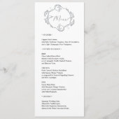 Simple and Elegant Minimalist Wedding Dinner Menu Programm (Vorderseite)