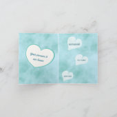 Simple and elegant wedding invitation in Sky Blue Einladung (Innenseite)