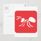 Simple Ant Postkarte (Vorne/Hinten)