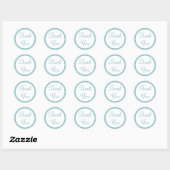 Simple Aqua Blue Danke Stickers (Blatt)