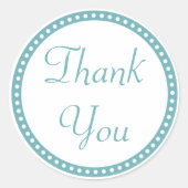 Simple Aqua Blue Danke Stickers (Vorderseite)
