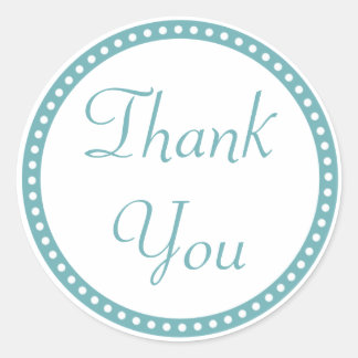 Simple Aqua Blue Danke Stickers