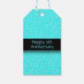Simple Aqua Blue Jubiläumsgeschenk Geschenkanhänger (Vorderseite)