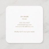 Simple Aqua Blue Seepferd Business Card Quadratische Visitenkarte (Rückseite)