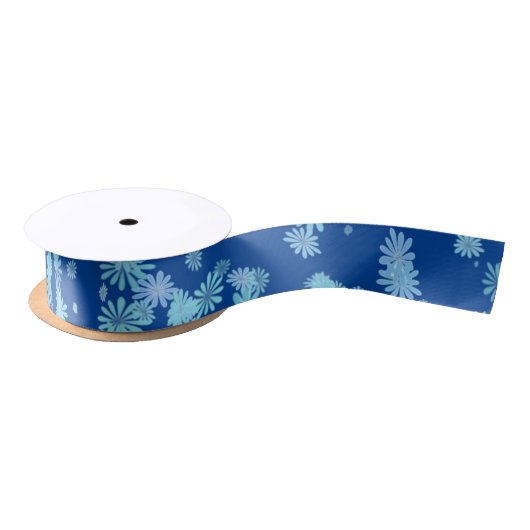 Simple Aqua und Olympic Blue Snowflake Ribbon Satinband (Spule)