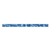 Simple Aqua und Olympic Blue Snowflake Ribbon Satinband (Vorderseite)