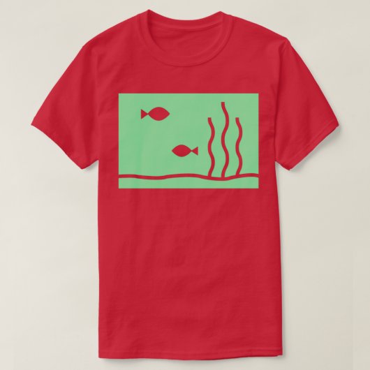 Simple Aquarium Green T-Shirt (Design vorne)
