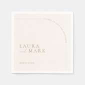 Simple Arch Minimalistisch Cheers Script Wedding Serviette (Vorderseite)
