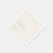 Simple Arch Minimalistisch Cheers Script Wedding Serviette (Ecke)