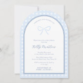 Simple Arch Something Blue Bow Polterabend Einladung (Vorderseite)