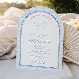 Simple Arch Something Blue Bow Polterabend Einladung