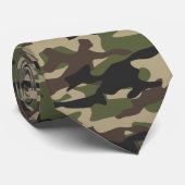 Simple Army Green Camouflage Pattern Krawatte (Gerollt)