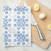 Simple Azulejo Geschirrtuch (Viertel Falte)
