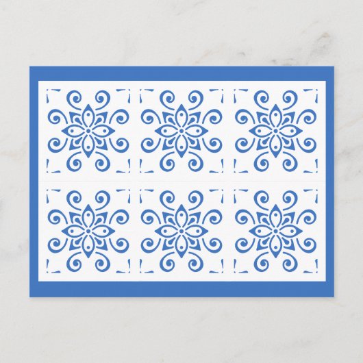 Simple Azulejo Postkarte (Vorderseite)