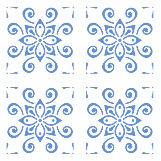 Simple Azulejo Square Sticker (Vorderseite)