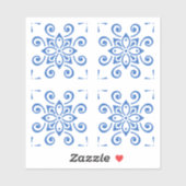 Simple Azulejo Square Sticker (Blatt)