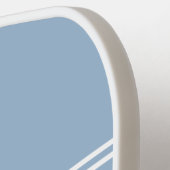 Simple Baby Blue and White Monogrammed  Pickleball Schläger (Linke Seite)