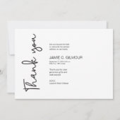 Simple Baby Foto Danke, Script Birth Ankündigung (Rückseite)