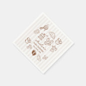 Simple Baby Is Brewing Doodle Coffee Baby Shower Serviette (Ecke)