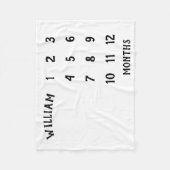 Simple Baby Milestone Monthly Baby Blanket Fleecedecke (Vorderseite)