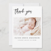 Simple Baby Vielen Dank Foto Collage Modern Einladung (Vorderseite)