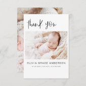 Simple Baby Vielen Dank Foto Collage Moderne Einla Einladung (Vorne/Hinten)