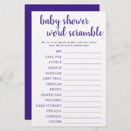 Simple Baby Word Scramble | Lila Spielkarte
