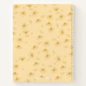 Simple baby yellow Notebook with initials  Notizblock (Rückseite)