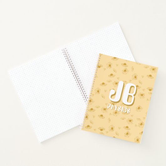 Simple baby yellow Notebook with initials Notizblock (Innenseite)