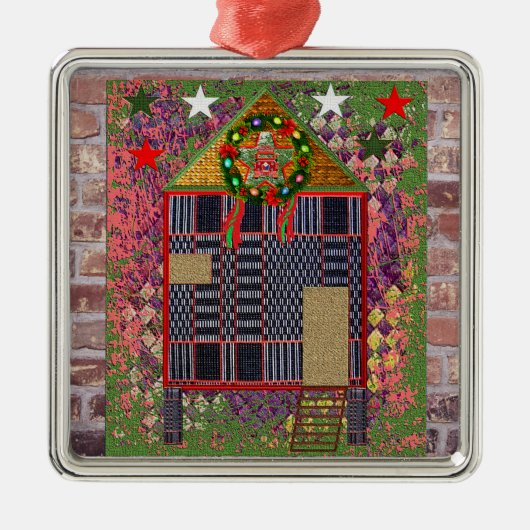 Simple Bahay Kubo Ornament Aus Metall (Vorne)