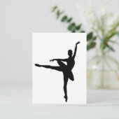 Simple Ballerina Ballet Postkarte (Stehend Vorderseite)