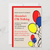 Simple Balloons Einladungen zum 67. Geburtstag (Vorderseite)