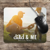 Simple Baseball Foto Calligraphy Daddy and Me Mousepad