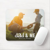 Simple Baseball Foto Calligraphy Daddy and Me Mousepad (Mit Mouse)