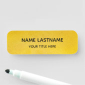 Simple Basic Faux Gold Title Safety Pin Magnetic Namensschild (Beispiel)
