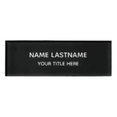 Simple Basic Minimalist Modern Black Title Namenschild (Vorderseite)