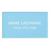Simple Basic Sky Blue Minimal Modern  Namenschild (Vorderseite)